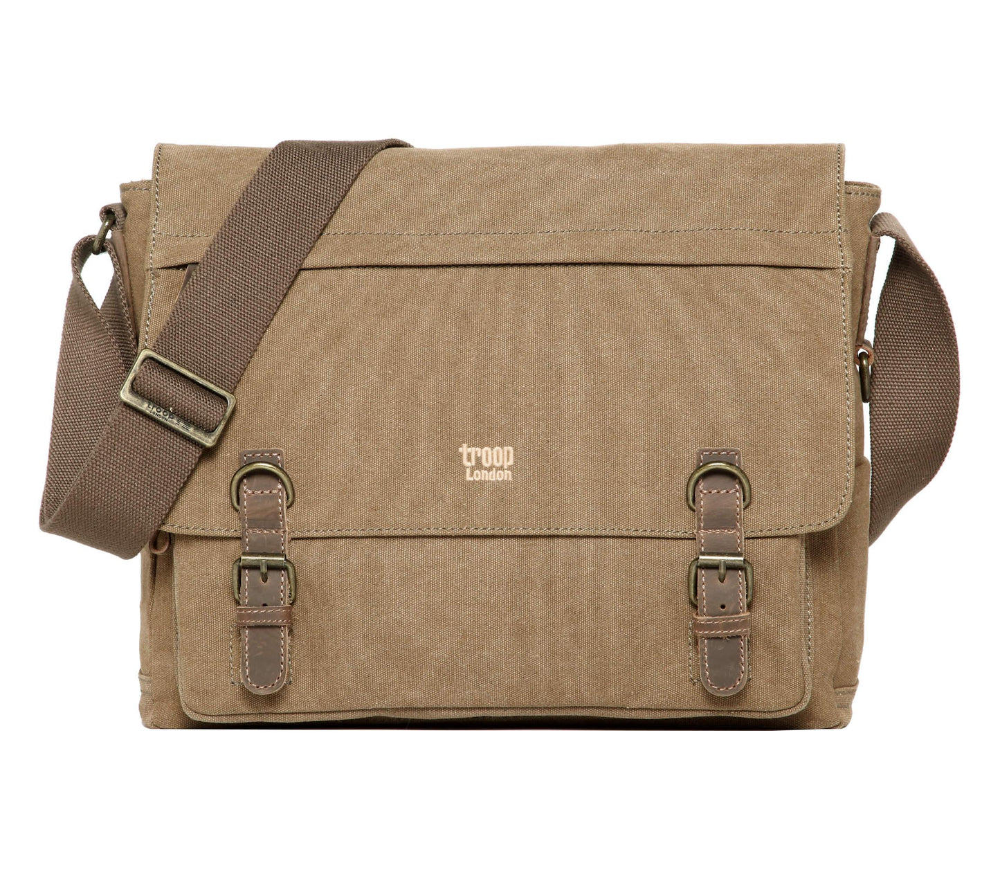 TRP0207 Troop London Classic Canvas Laptop Messenger Bag | Canvas Laptop Messenger Bag, Troop London Classic, Durable Travel Bag