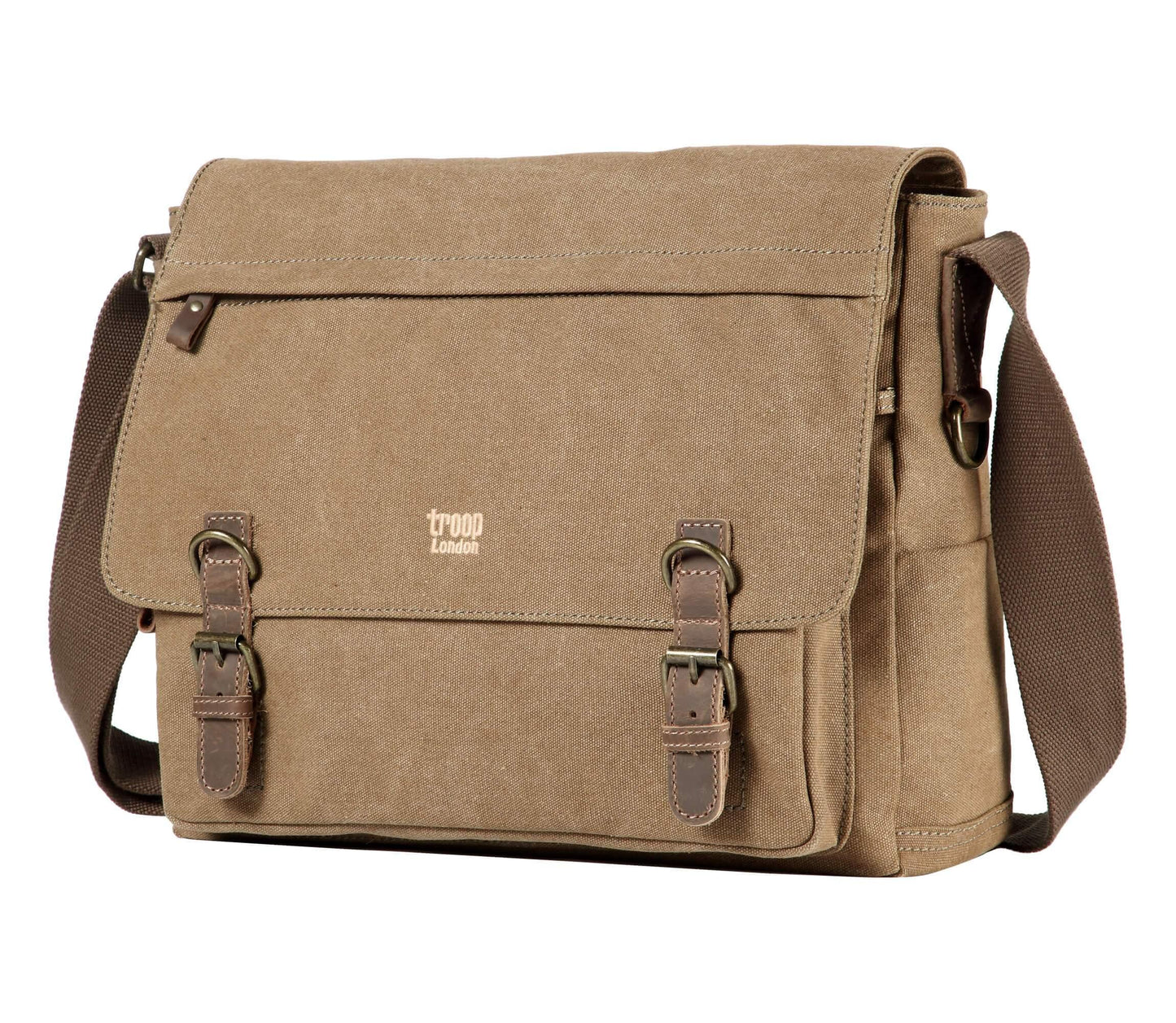TRP0207 Troop London Classic Canvas Laptop Messenger Bag | Canvas Laptop Messenger Bag, Troop London Classic, Durable Travel Bag
