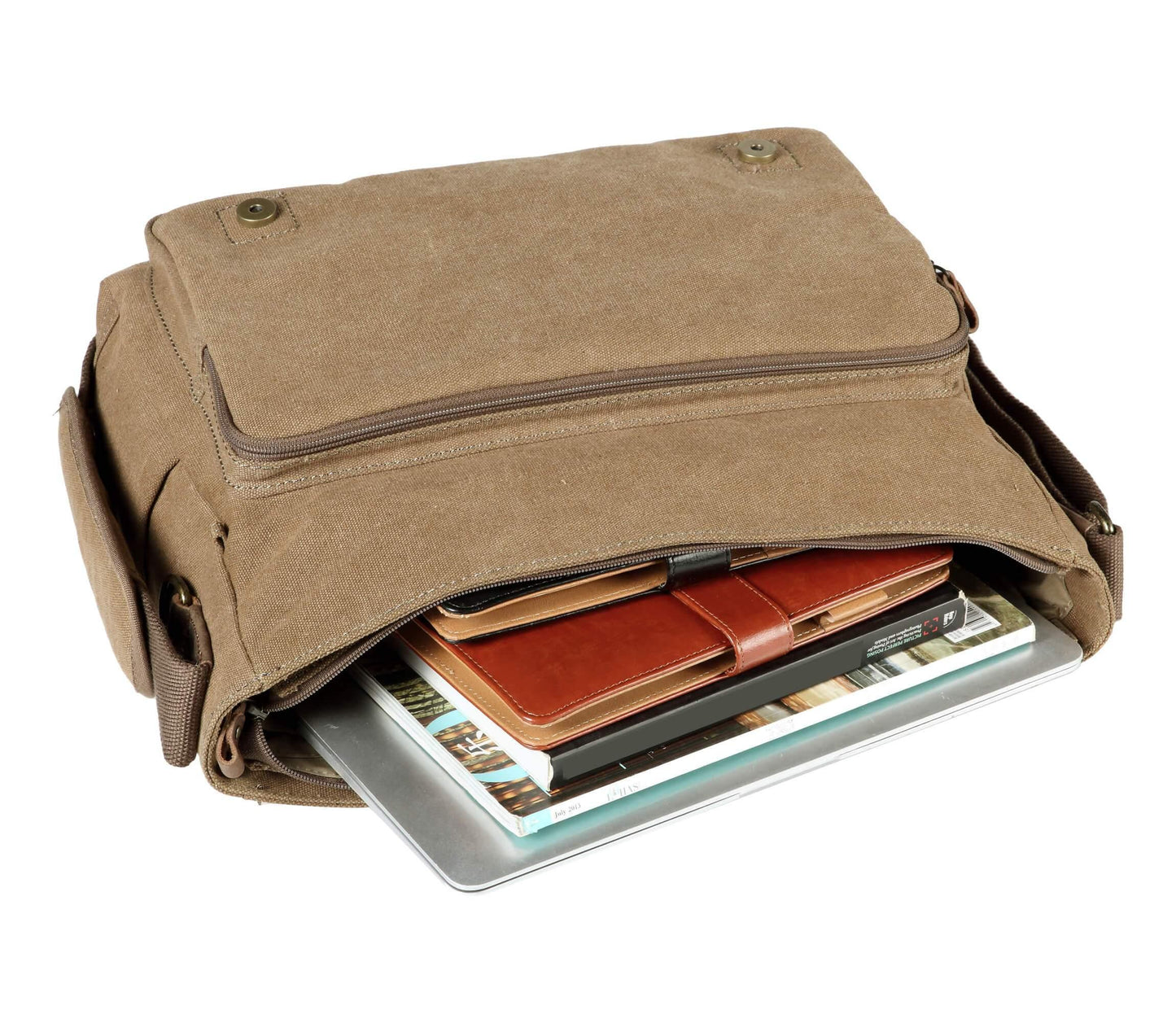 TRP0207 Troop London Classic Canvas Laptop Messenger Bag | Canvas Laptop Messenger Bag, Troop London Classic, Durable Travel Bag