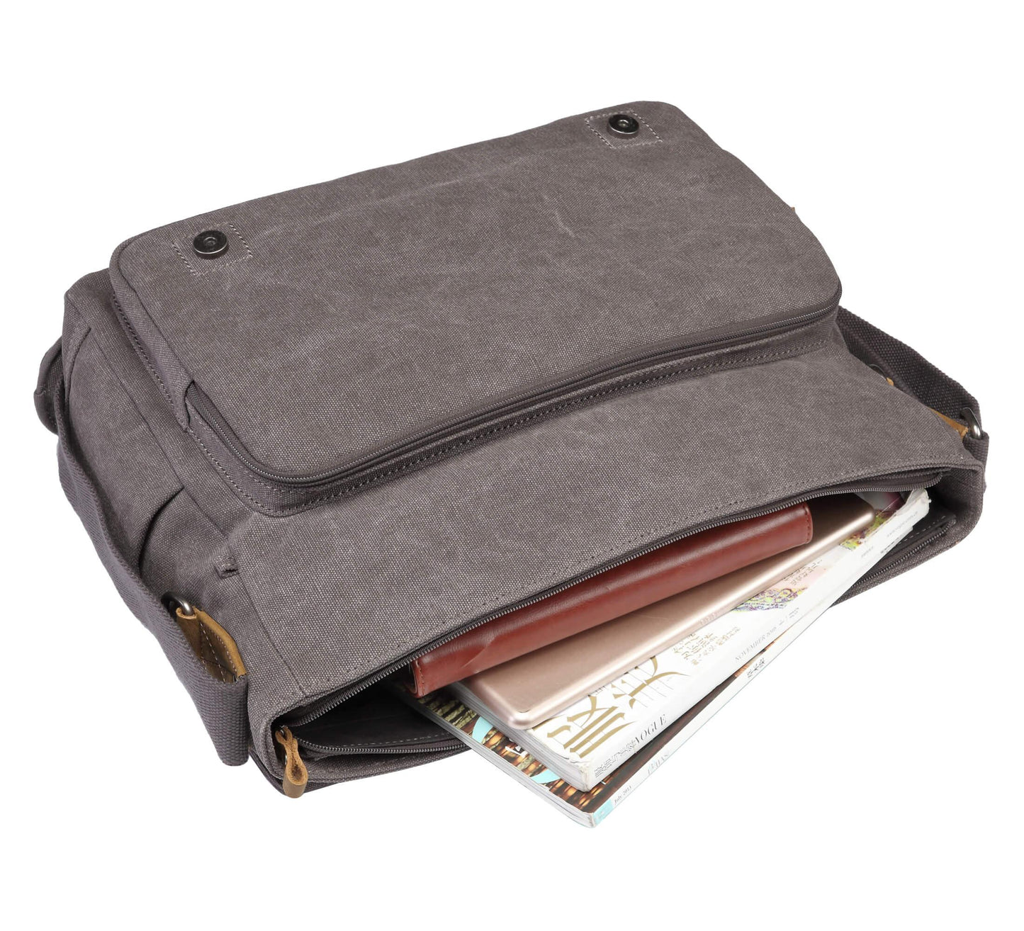 TRP0207 Troop London Classic Canvas Laptop Messenger Bag | Canvas Laptop Messenger Bag, Troop London Classic, Durable Travel Bag
