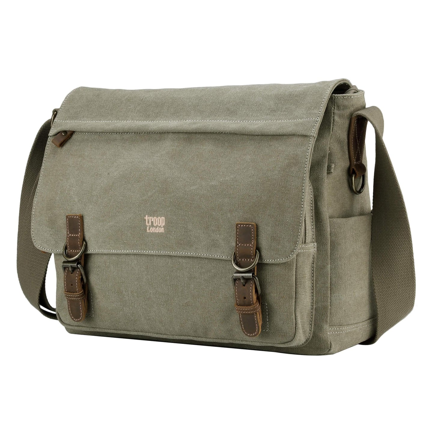 TRP0207 Troop London Classic Canvas Laptop Messenger Bag | Canvas Laptop Messenger Bag, Troop London Classic, Durable Travel Bag