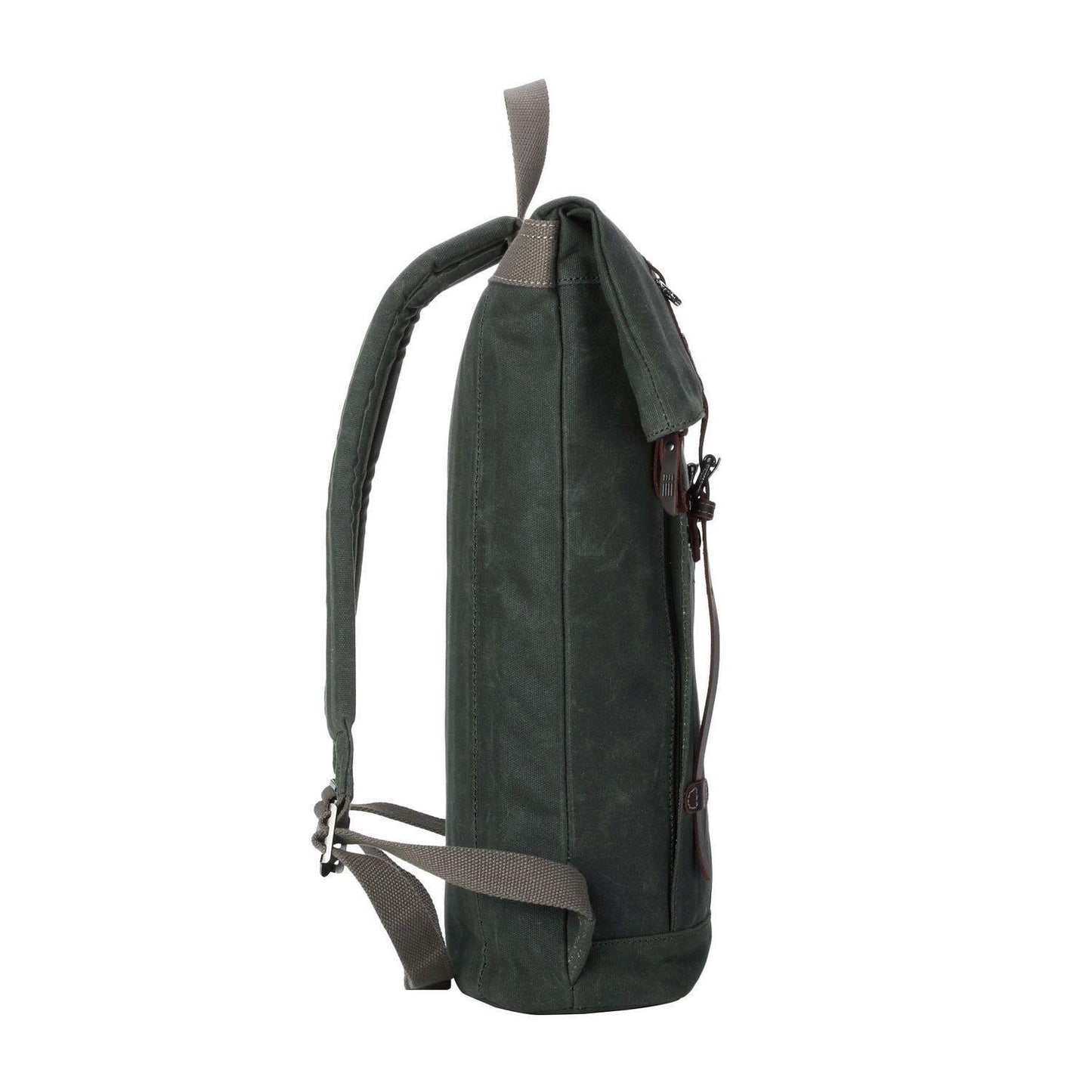 TRP0425 Troop London Heritage Canvas 15" Laptop Backpack, Smart Casual Daypack with Foldable Top