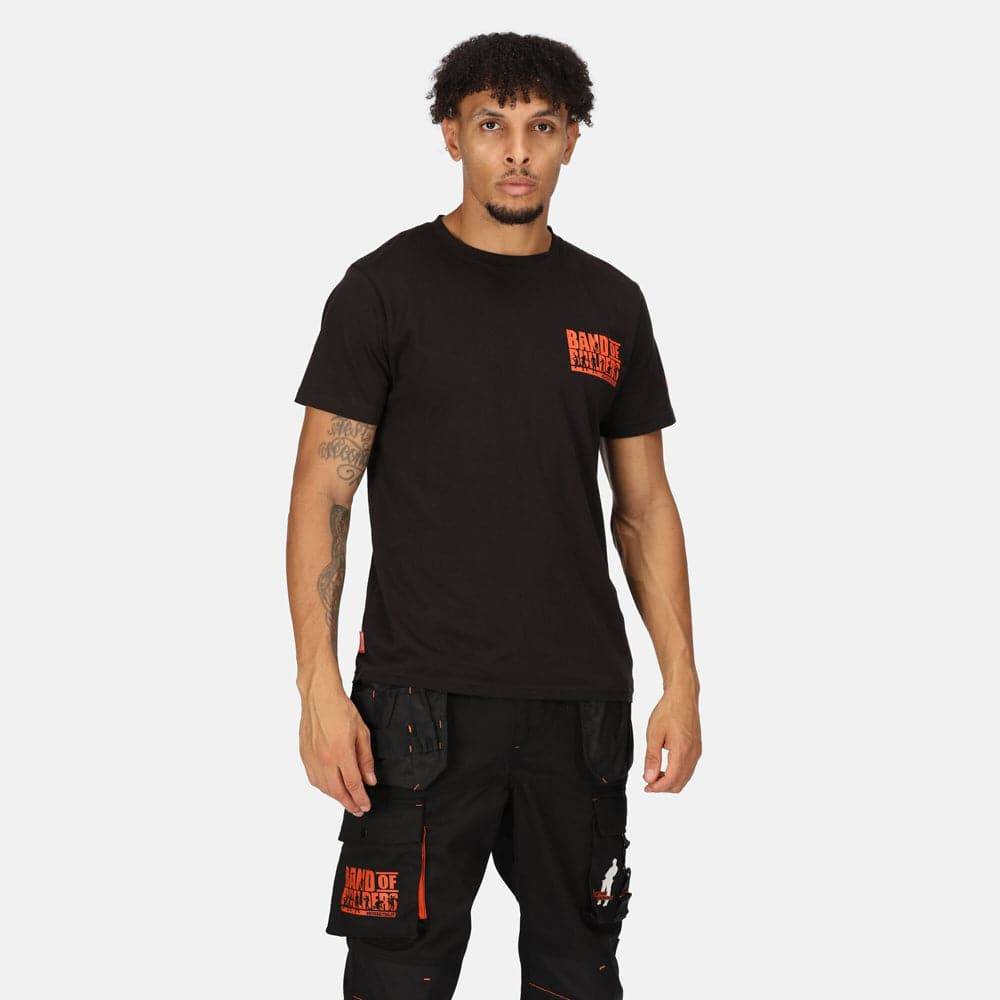 Regatta TRS206 Band of Builders Workwear T-Shirt Black 2XL
