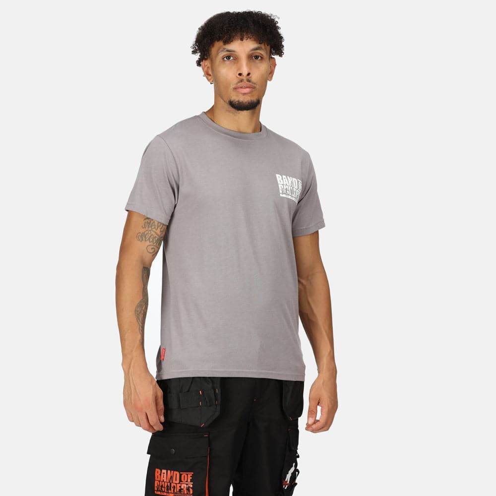 Regatta TRS206 Band of Builders Workwear T-Shirt RockGrey Marl Medium