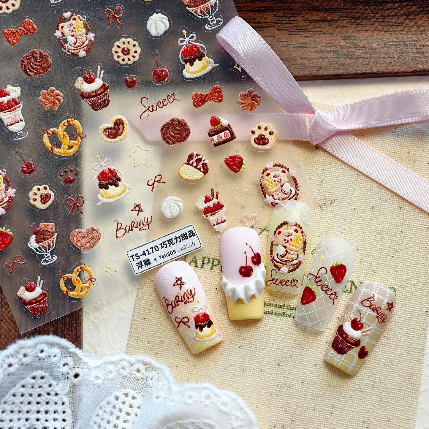 Hello Claws | Bear Desserts Nail Deco Sticker