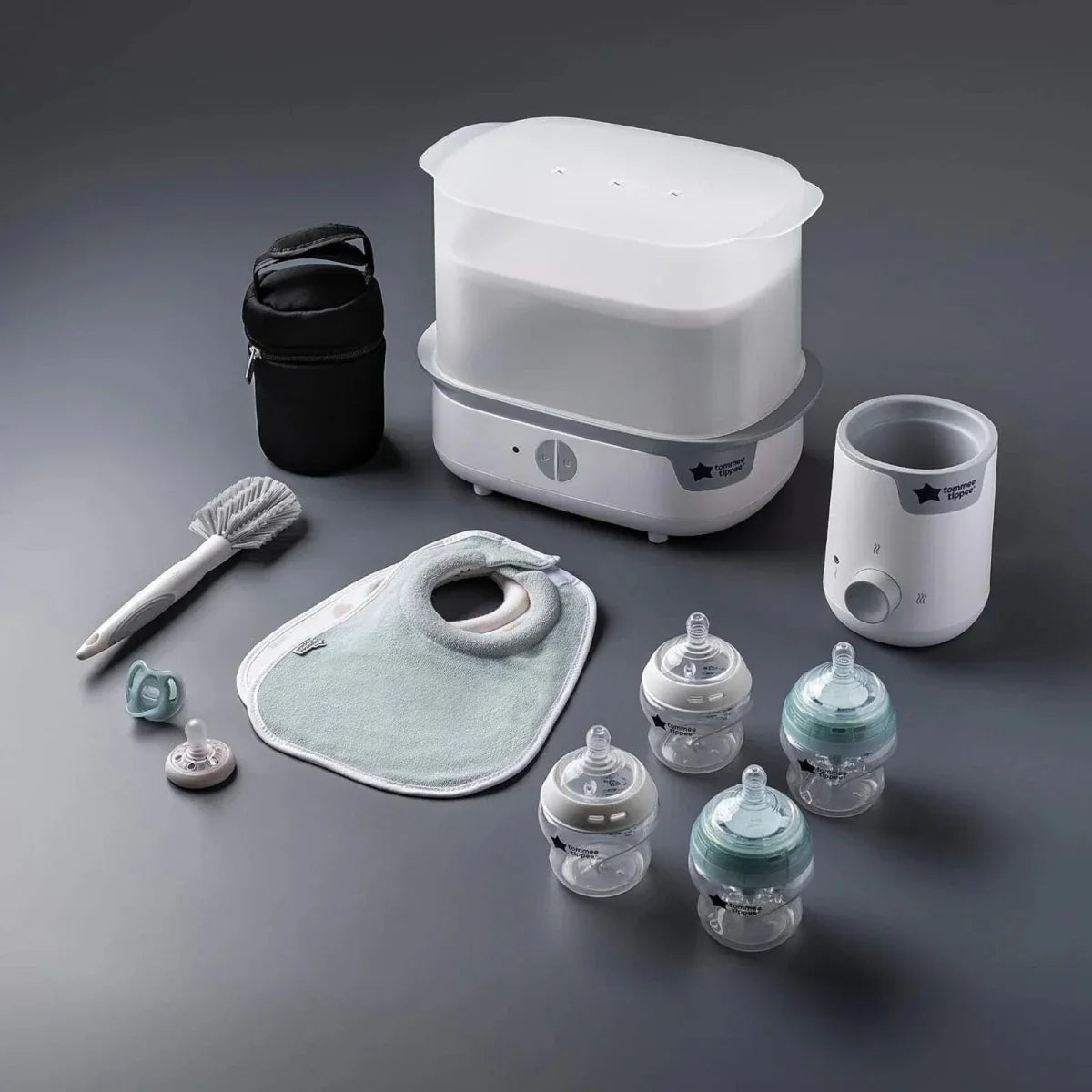 Tommee Tippee Complete Feeding Set with Electric Steam Steriliser - White