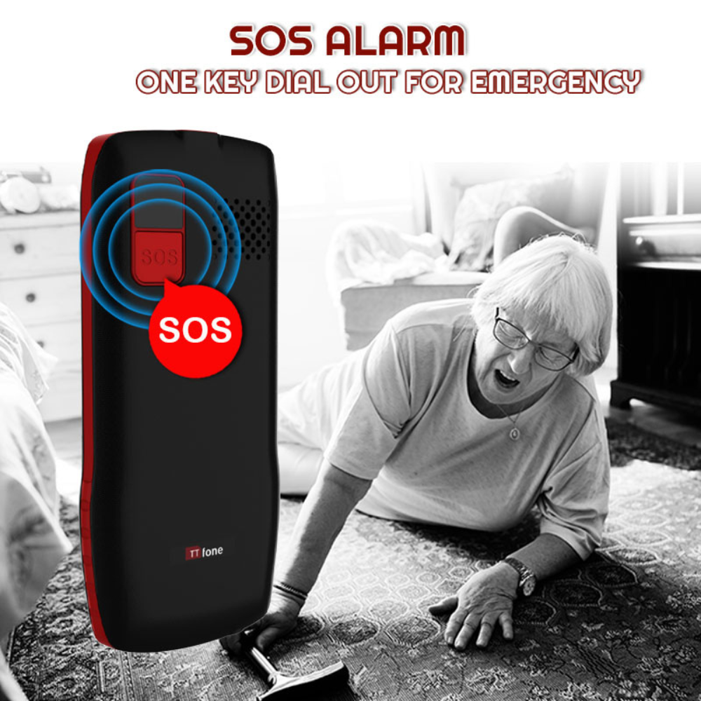 TTfone TT880 Easy-to-Use Mobile Phone for Seniors and Elderly - Large Button Phone with Emergency Assistance Button with Mains Charger and GiffGaff Sim Card