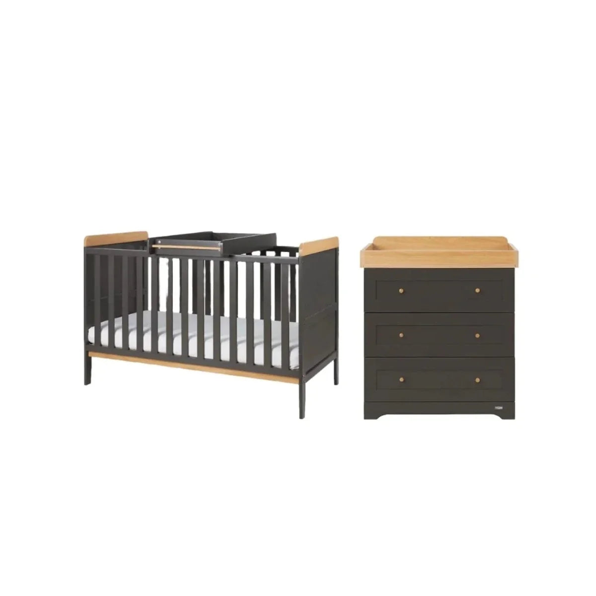 Tutti Bambini Rio 2 Piece Room Set with Pocket Sprung Mattress - Slate/Honey Oak