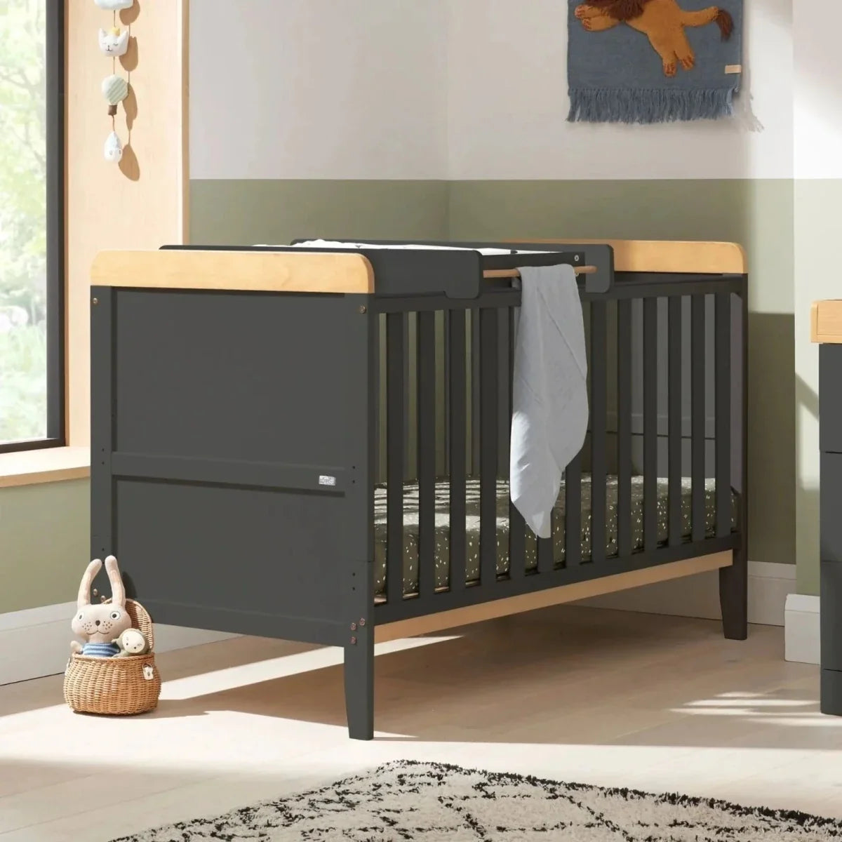 Tutti Bambini Rio 2 Piece Room Set with Pocket Sprung Mattress - Slate/Honey Oak