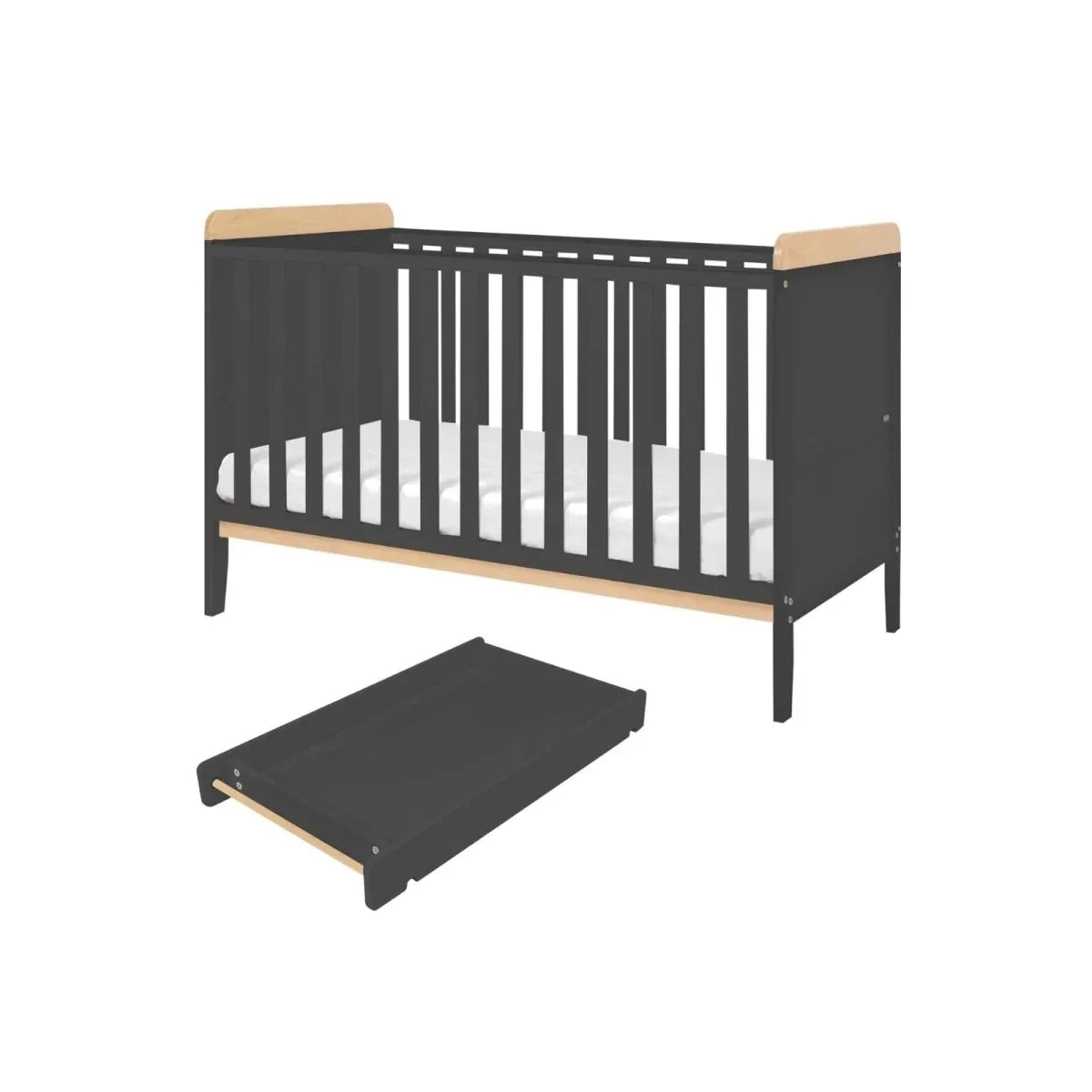 Tutti Bambini Rio 2 Piece Room Set with Pocket Sprung Mattress - Slate/Honey Oak