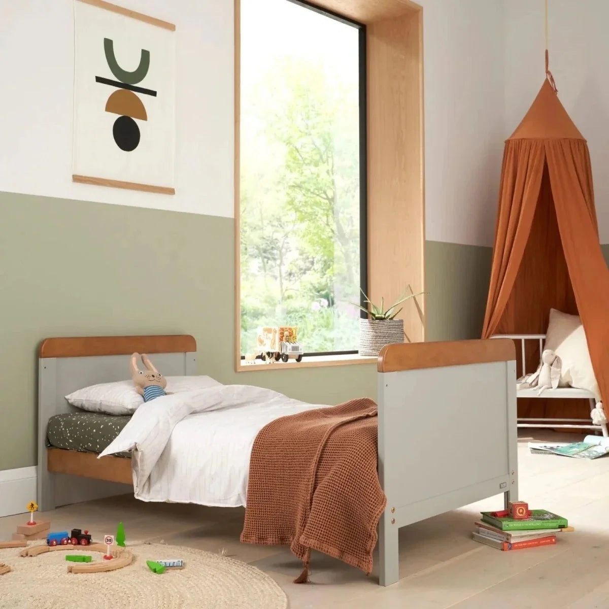Tutti Bambini Rio 2 Piece Room Set with Pocket Sprung Mattress - Dove Grey/Honey Oak