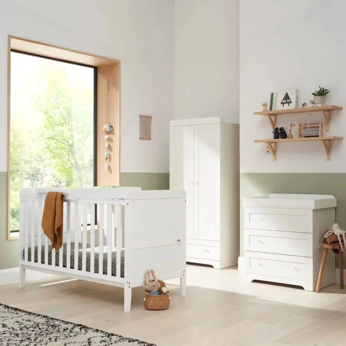 Tutti Bambini Rio 3 Piece Room Set with Pocket Sprung Mattress - White