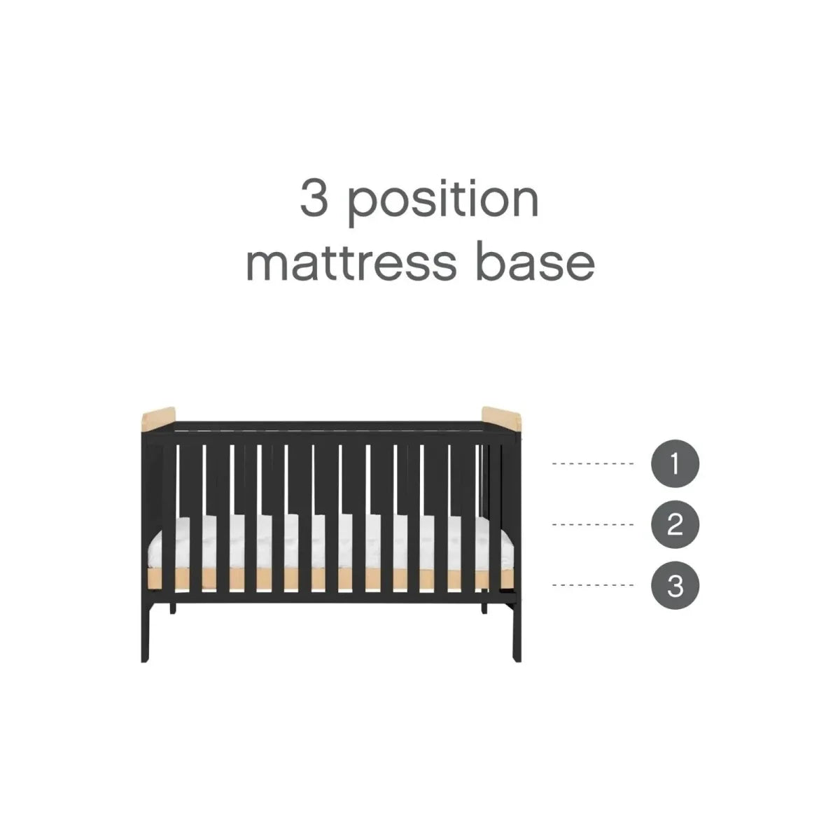 Tutti Bambini Rio 3 Piece Room Set with Pocket Sprung Mattress - Slate/Honey Oak