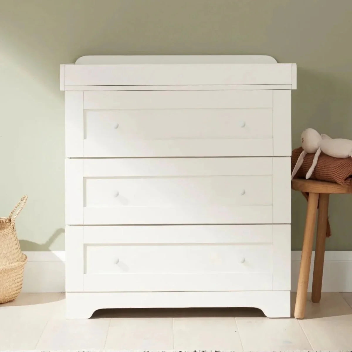 Tutti Bambini Rio 3 Piece Room Set with Sprung Mattress - White