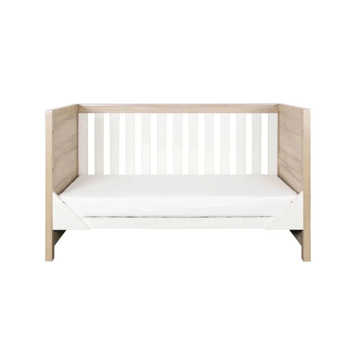 Tutti Bambini Modena 2 Piece Room Set with Sprung Fibre Mattress - White/Oak