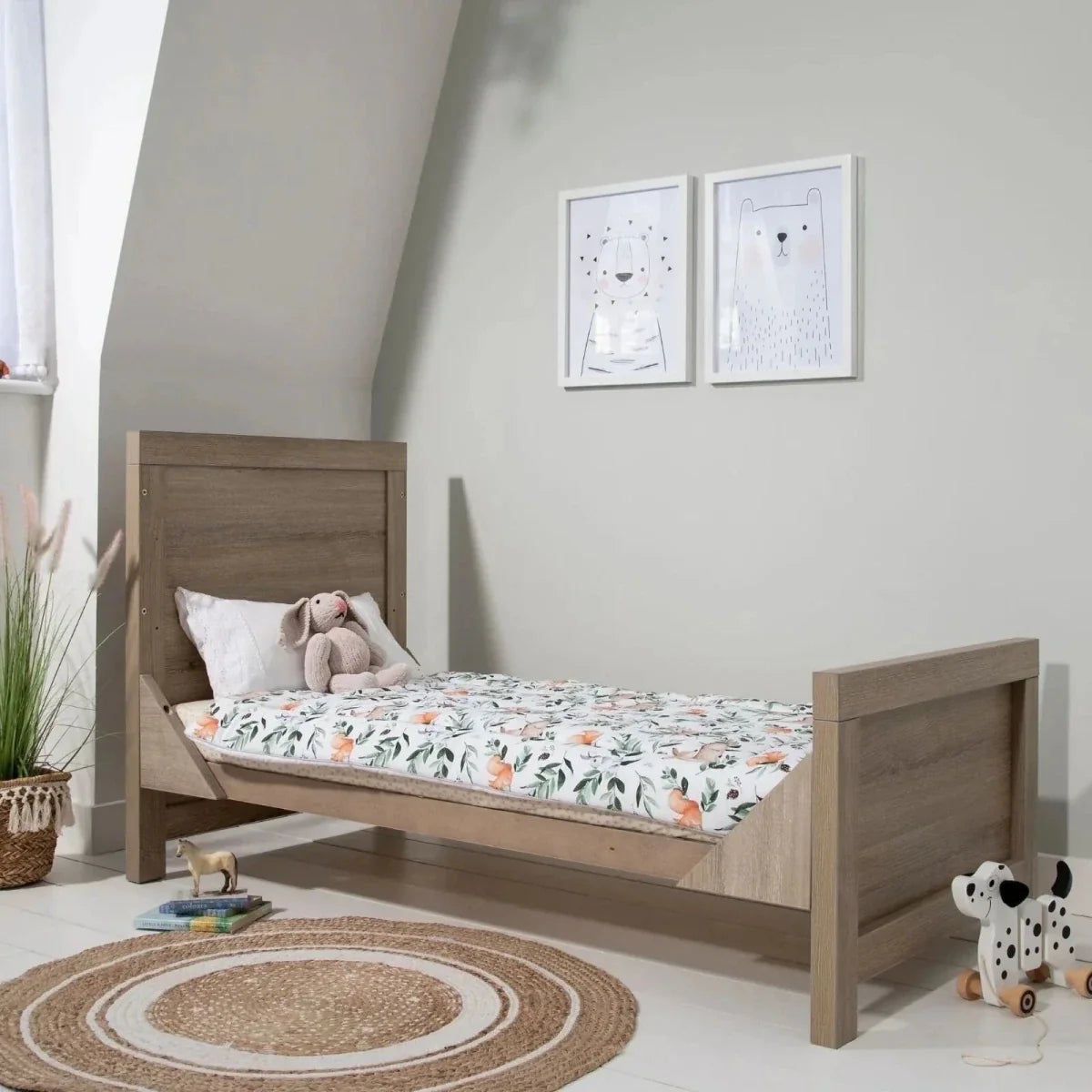 Tutti Bambini Modena 3 Piece Room Set with Deluxe Fibre Mattress - Oak