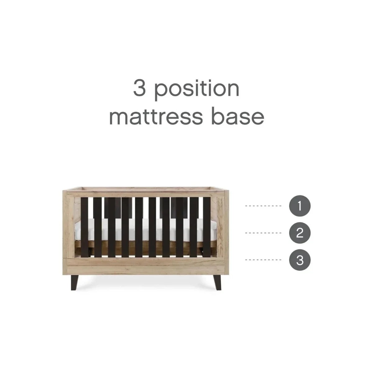 Tutti Bambini Como 2 Piece Furniture Set - Distressed Oak/Slate Grey