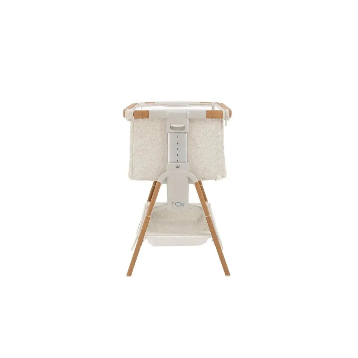 Tutti Bambini CoZee XL Bedside Crib & Cot - Scandinavian Walnut/Ecru