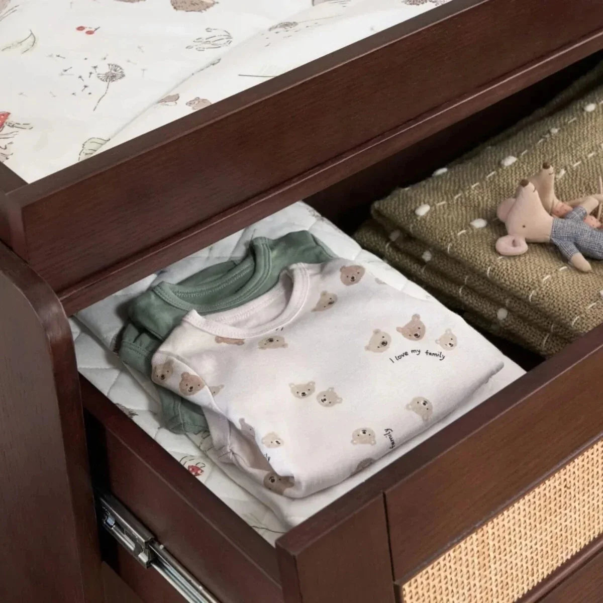 Tutti Bambini Japandi Wardrobe - Warm Walnut