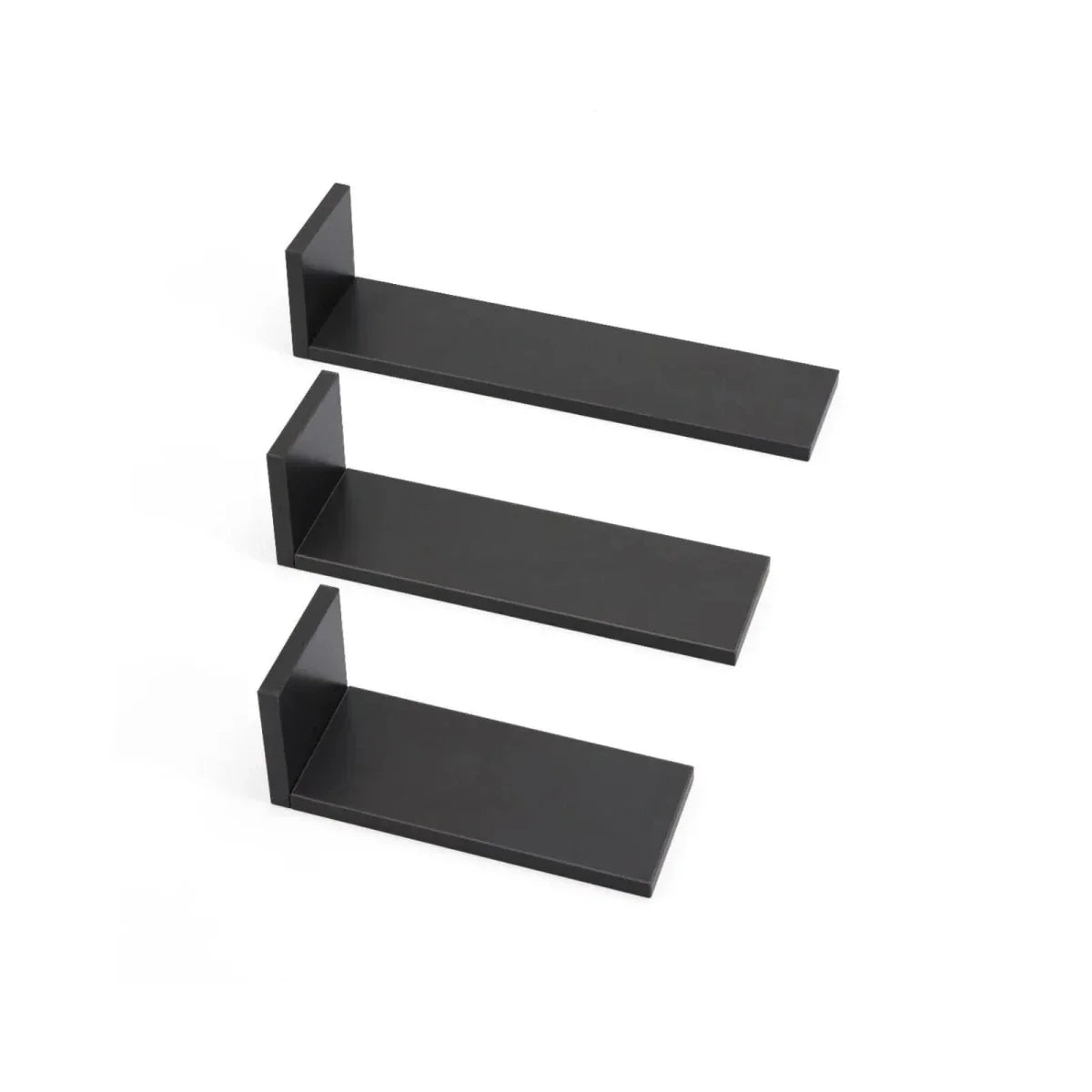 Tutti Bambini Rio Set of Three L-Shaped Wall Shelves - Slate Grey