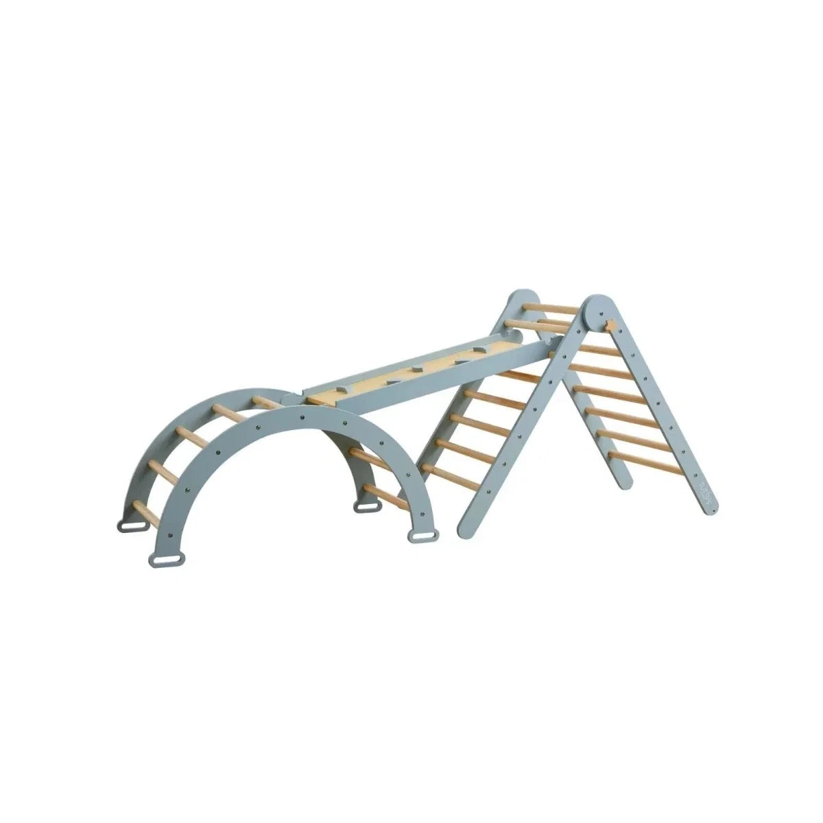 Tutti Bambini Scala Montessori 3-in-1 Pikler Climbing Frame with Climbing Wall - Ocean Stone