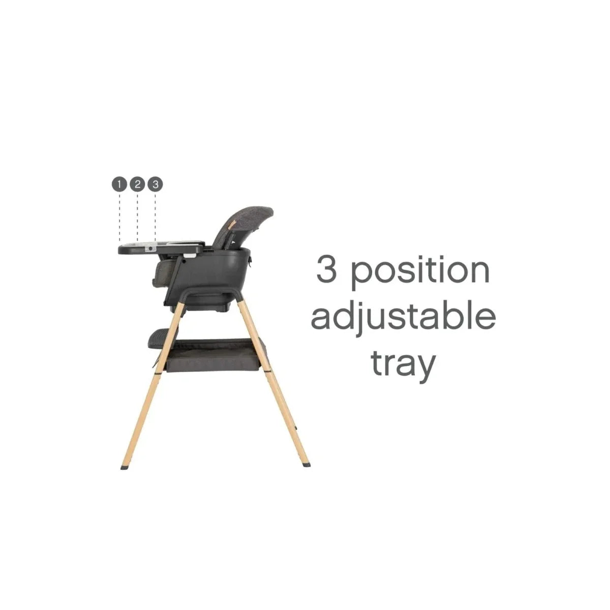 Tutti Bambini Nova Evolutionary Highchair - Grey/Oak