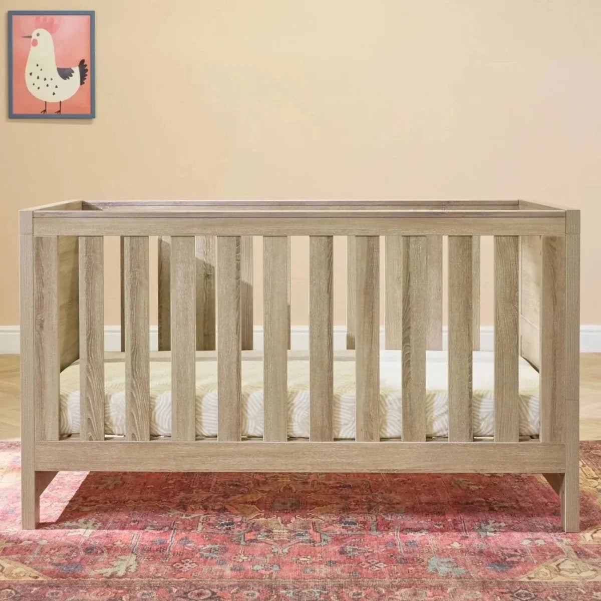 Tutti Bambini Modena 2 Piece Room Set with Deluxe Fibre Mattress - Oak