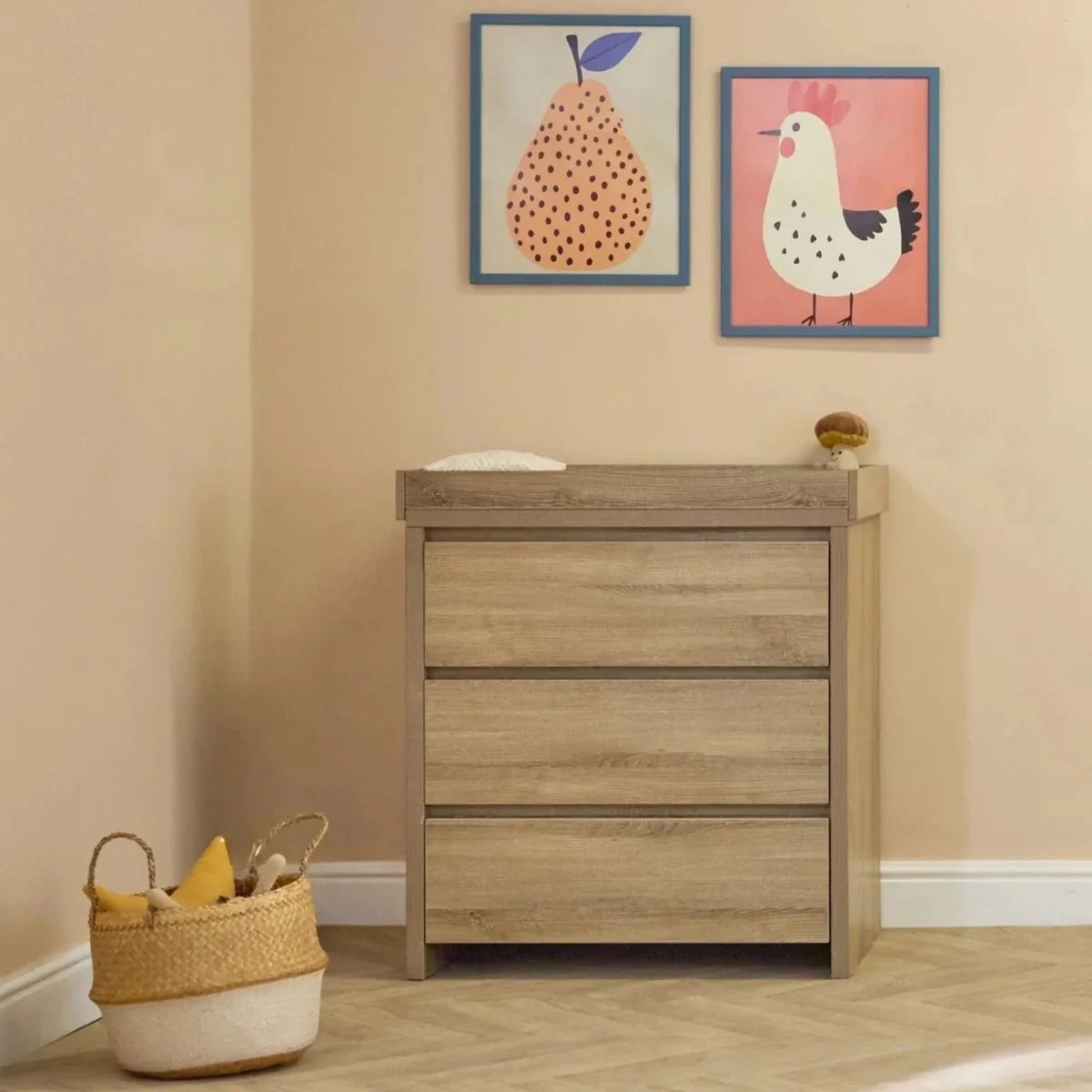Tutti Bambini Modena 2 Piece Room Set with Deluxe Fibre Mattress - Oak