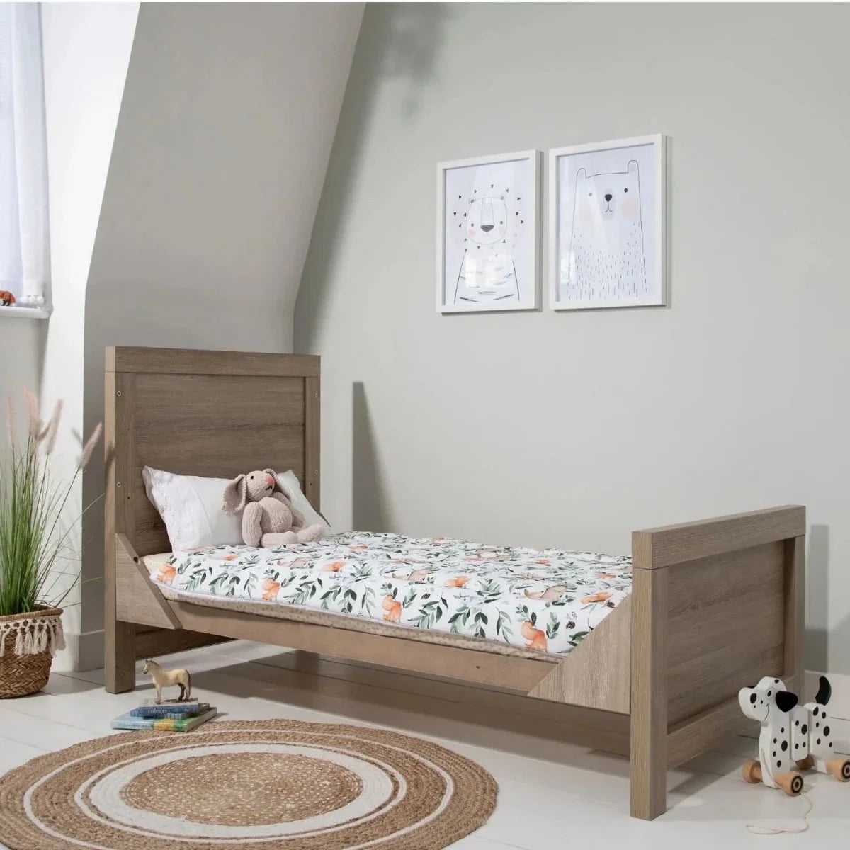 Tutti Bambini Modena 2 Piece Room Set with Deluxe Fibre Mattress - Oak