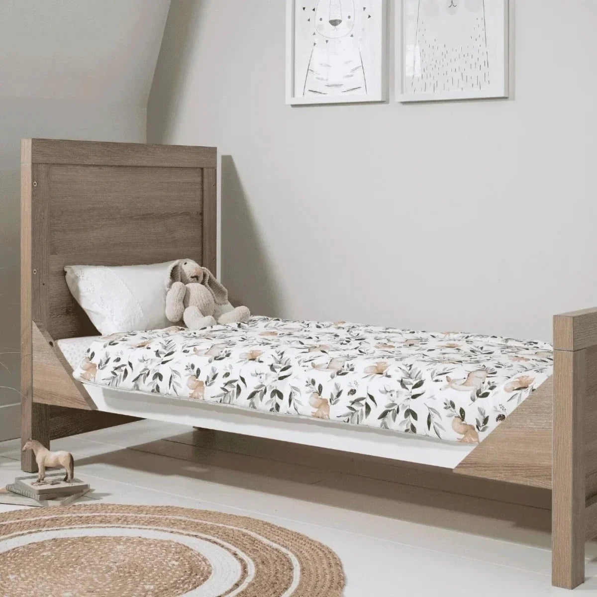 Tutti Bambini Modena 2 Piece Room Set with Deluxe Fibre Mattress - Oak