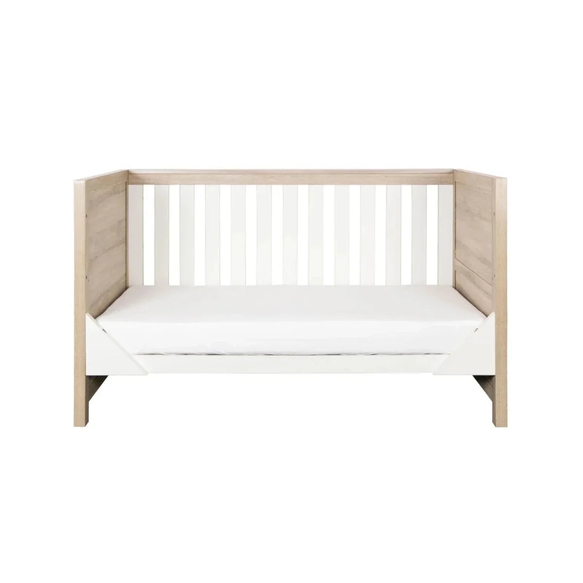 Tutti Bambini Modena 2 Piece Room Set with Deluxe Fibre Mattress - White/Oak