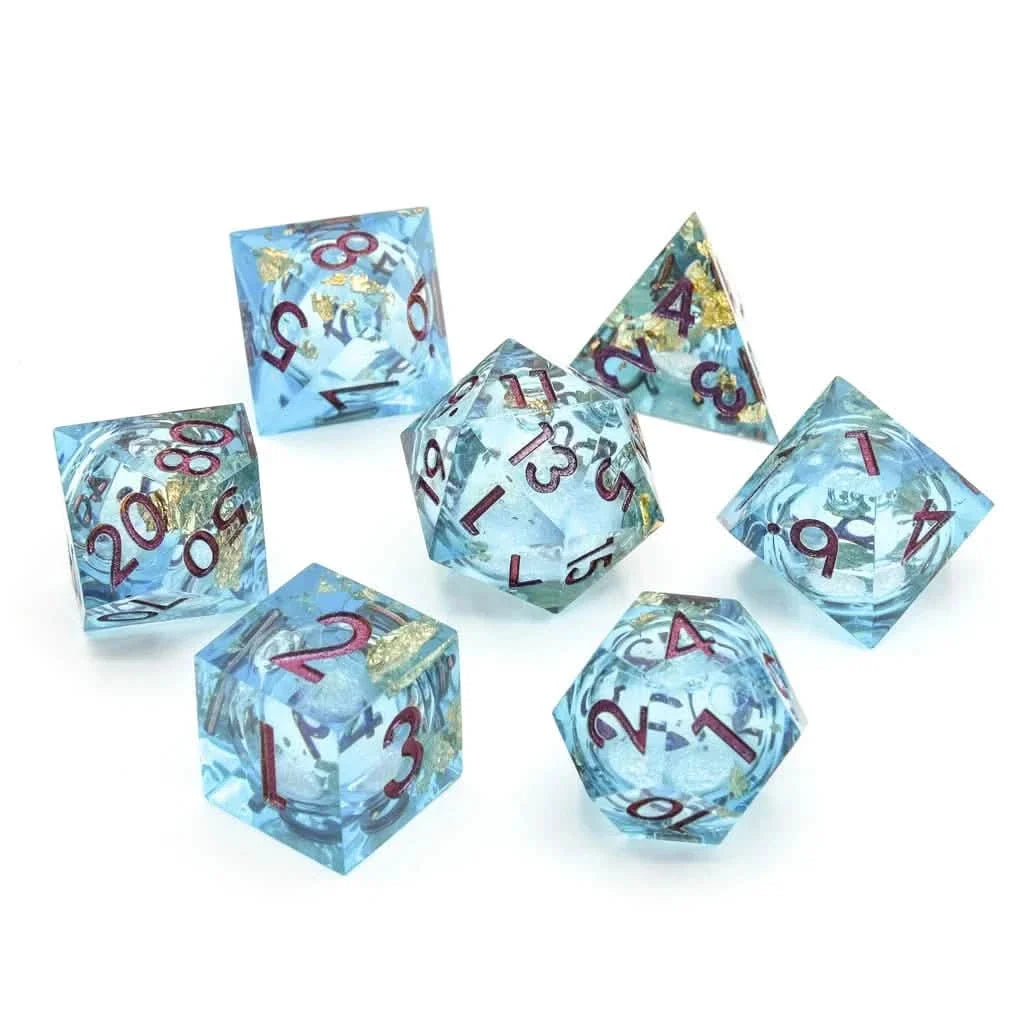 Aurora Mist | Liquid Core Dice | Resin | 7 Piece Set