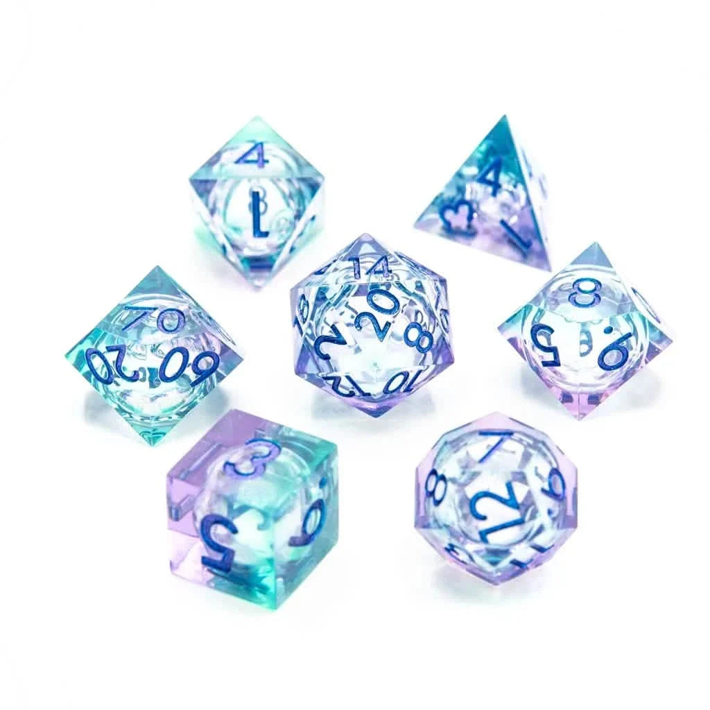 Jester | Liquid Core Dice | Resin | 7 Piece Set