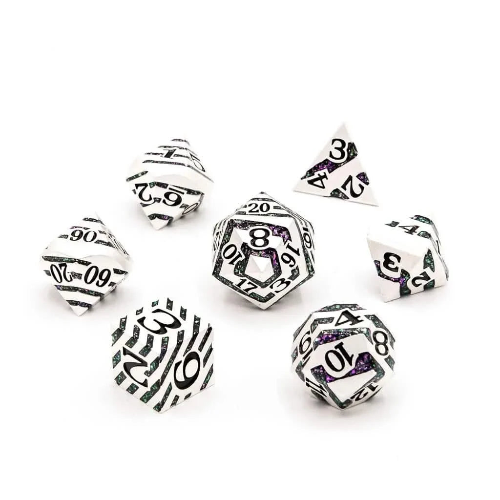 Sorcerer's Vein | Solid Metal Dice | 7 Piece Set