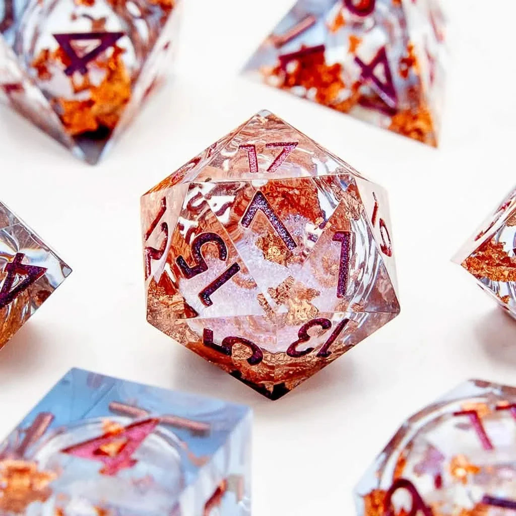 Lavender Seraph | Liquid Core Dice | Resin | 7 Piece Set
