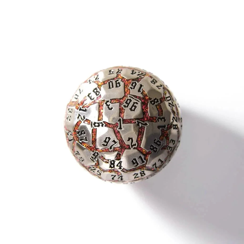 Infernal Steel | Solid Metal Dice | 50MM D100
