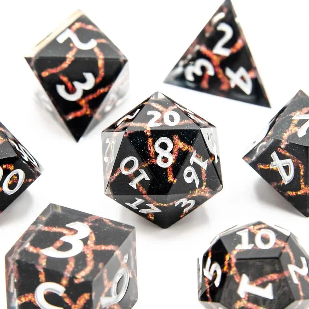 Shifting Sands | Sharp Edge Dice | Resin | 7 Piece Set