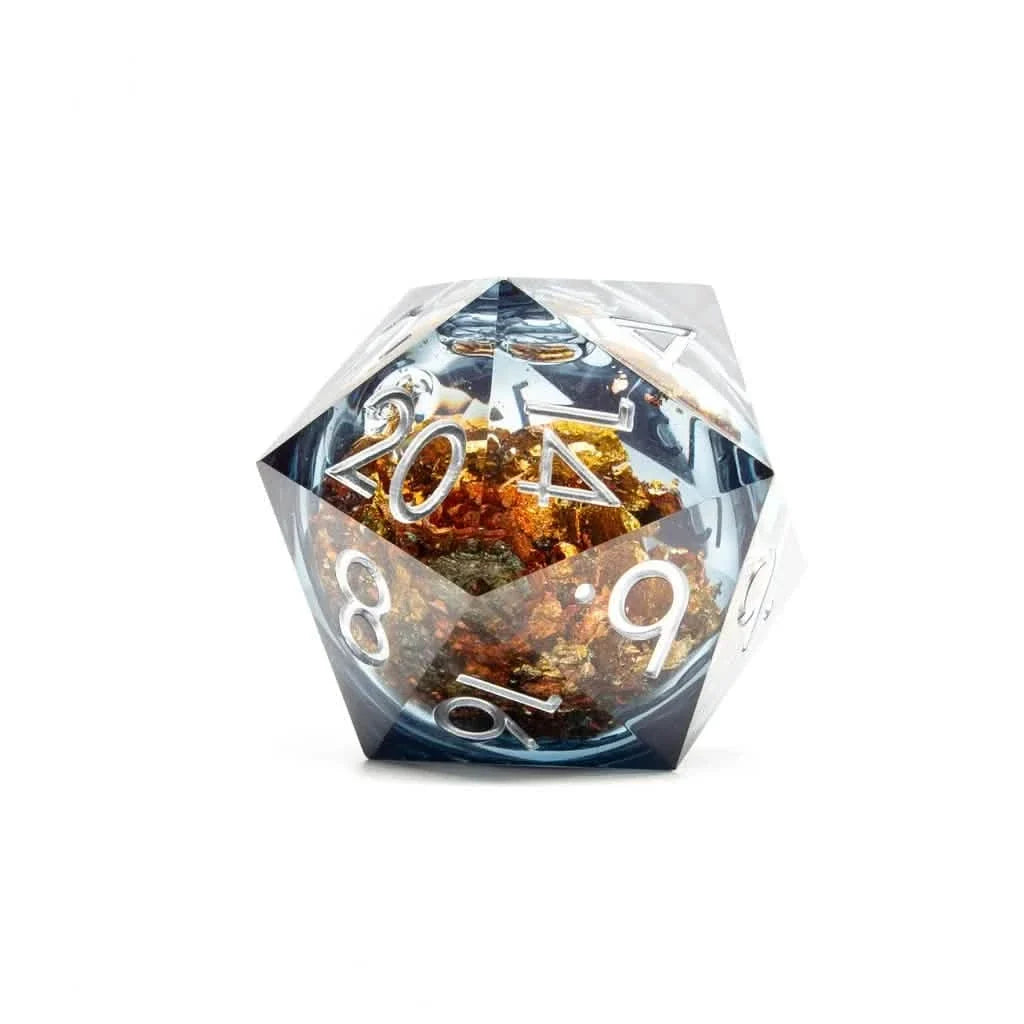 Midnight Riches | 50mm D20 | Oversized Liquid Core Dice | Single Dice
