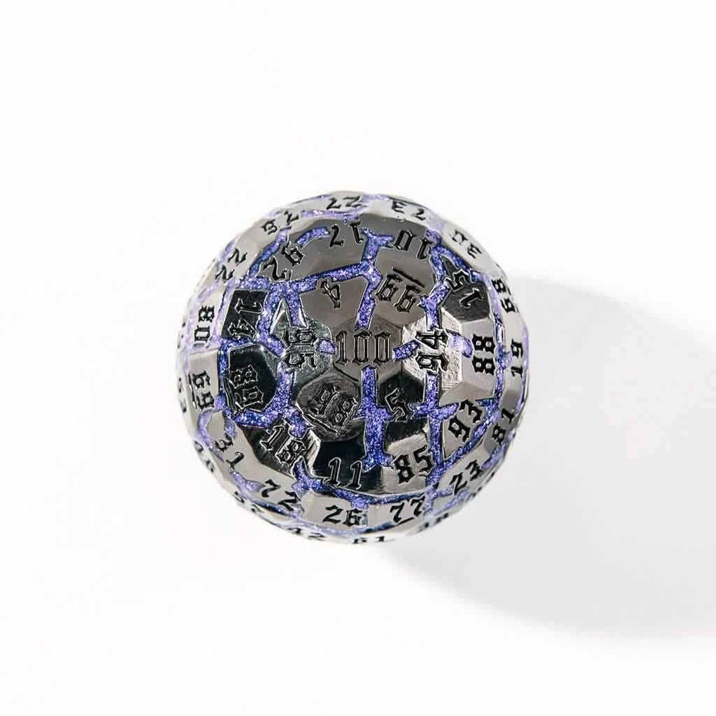 Arcane Steel | Solid Metal Dice | 50MM D100