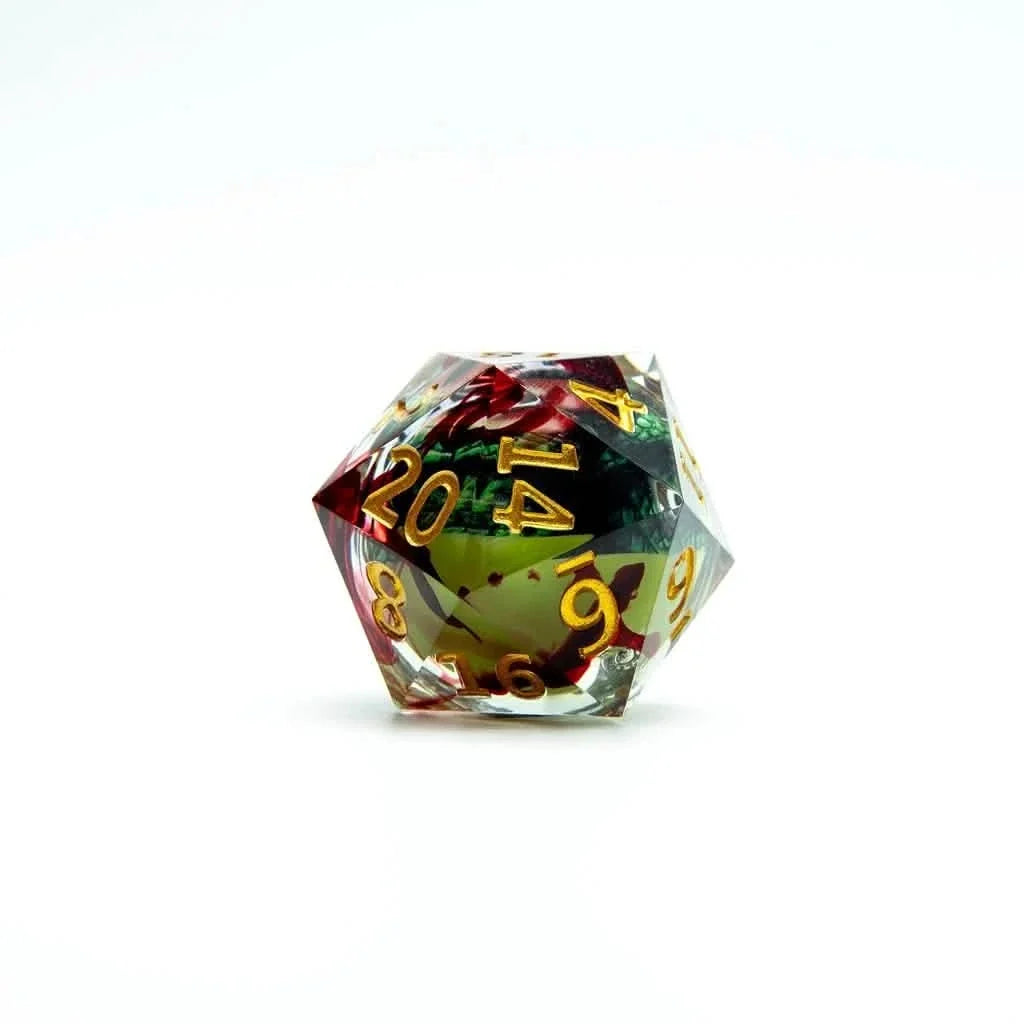 Eye of Fortune | 33mm D20 | Oversized Liquid Core Dice | Single Dice
