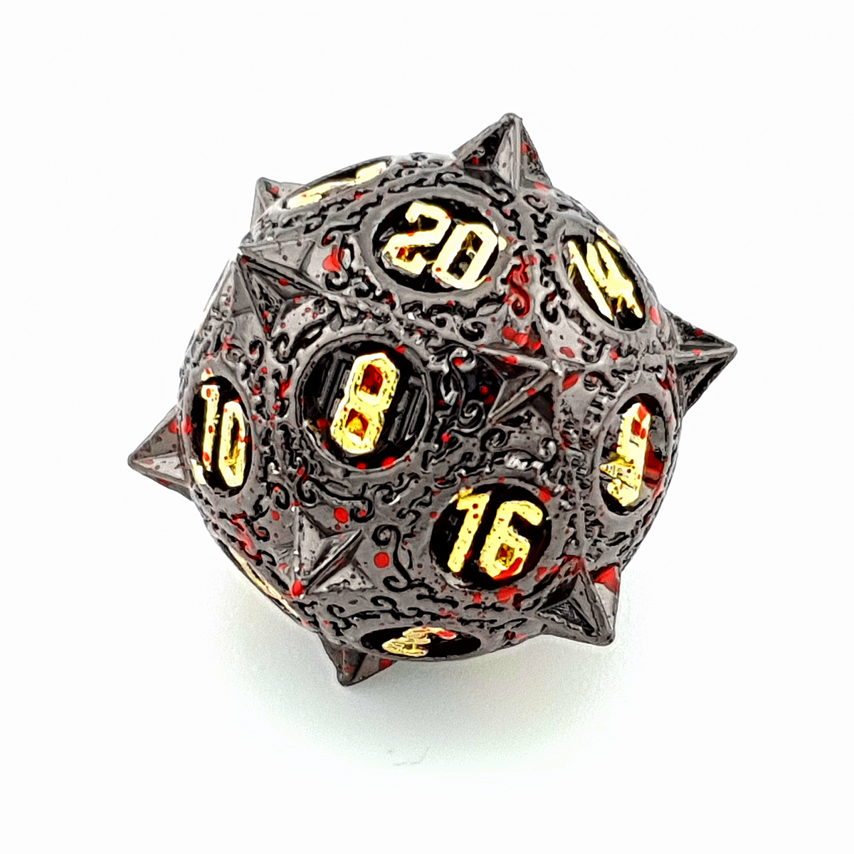 Mace of Malice | Hollow Metal Dice | 7 Piece Set
