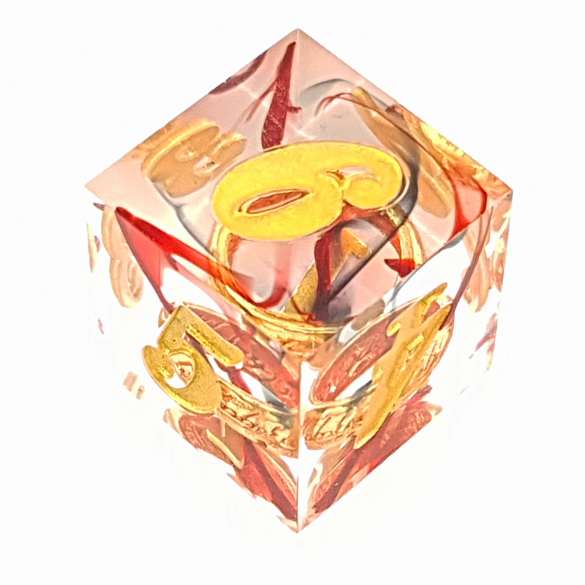 Ring of Fire | Sharp Edge Dice | Resin | 7 Piece Set
