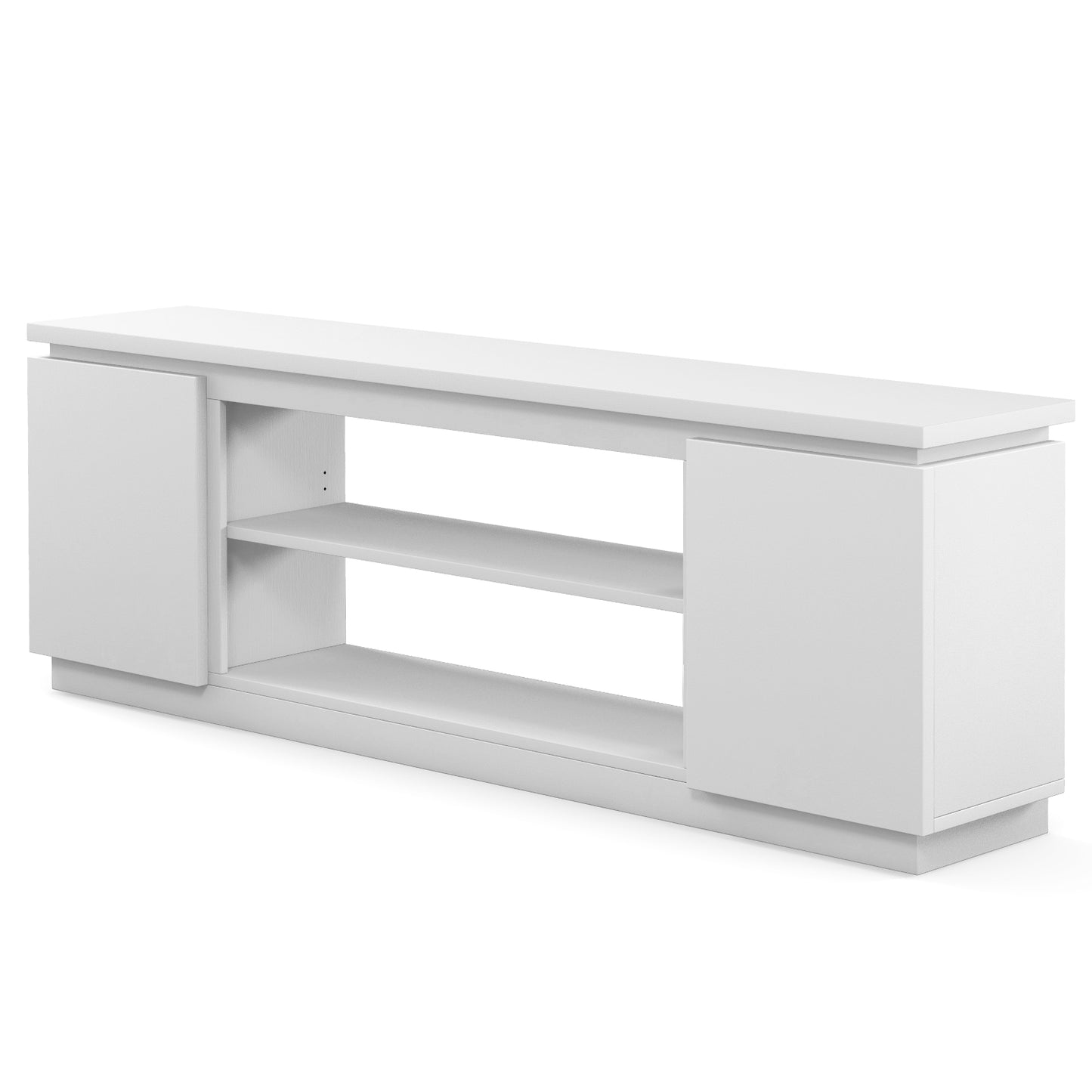 TV Cabinet for TVs up to 80 Inch Media Console Table with 3 Adjustable Shelves-Black