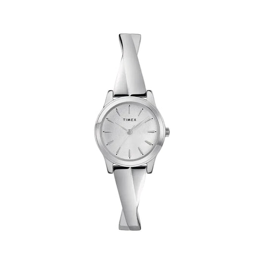 Timex Women's Silver Stainless Steel Watch, Silver Dial | Tw2r98700