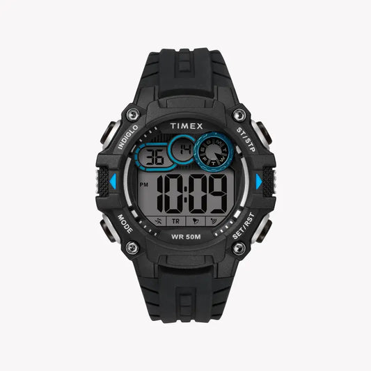 Timex Men's Black Silicone Watch, Digital Dial | Tw5m27300