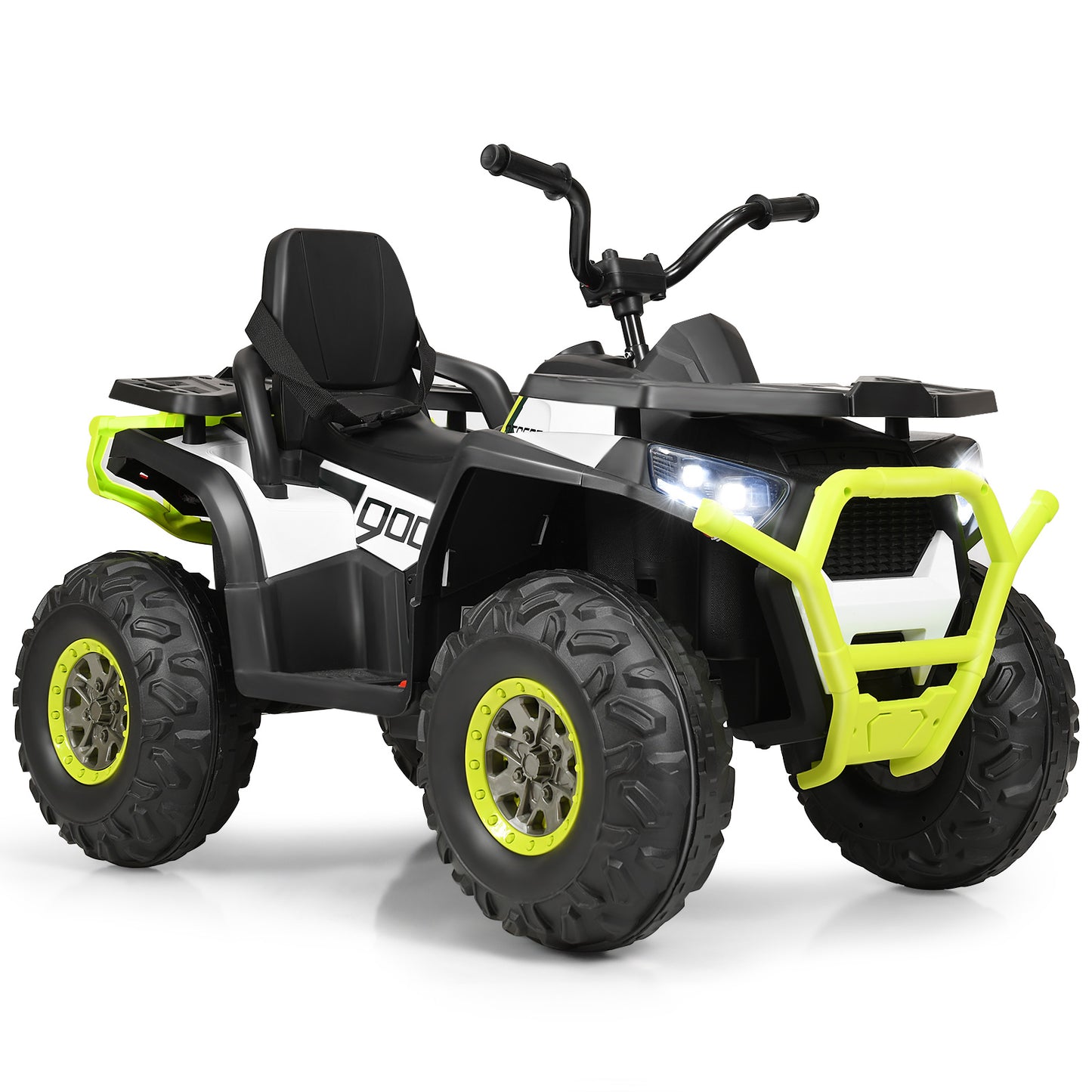 12V Kids Electric 4-Wheeler ATV Quad Ride On Car Toy with LED Lights and Music-Red