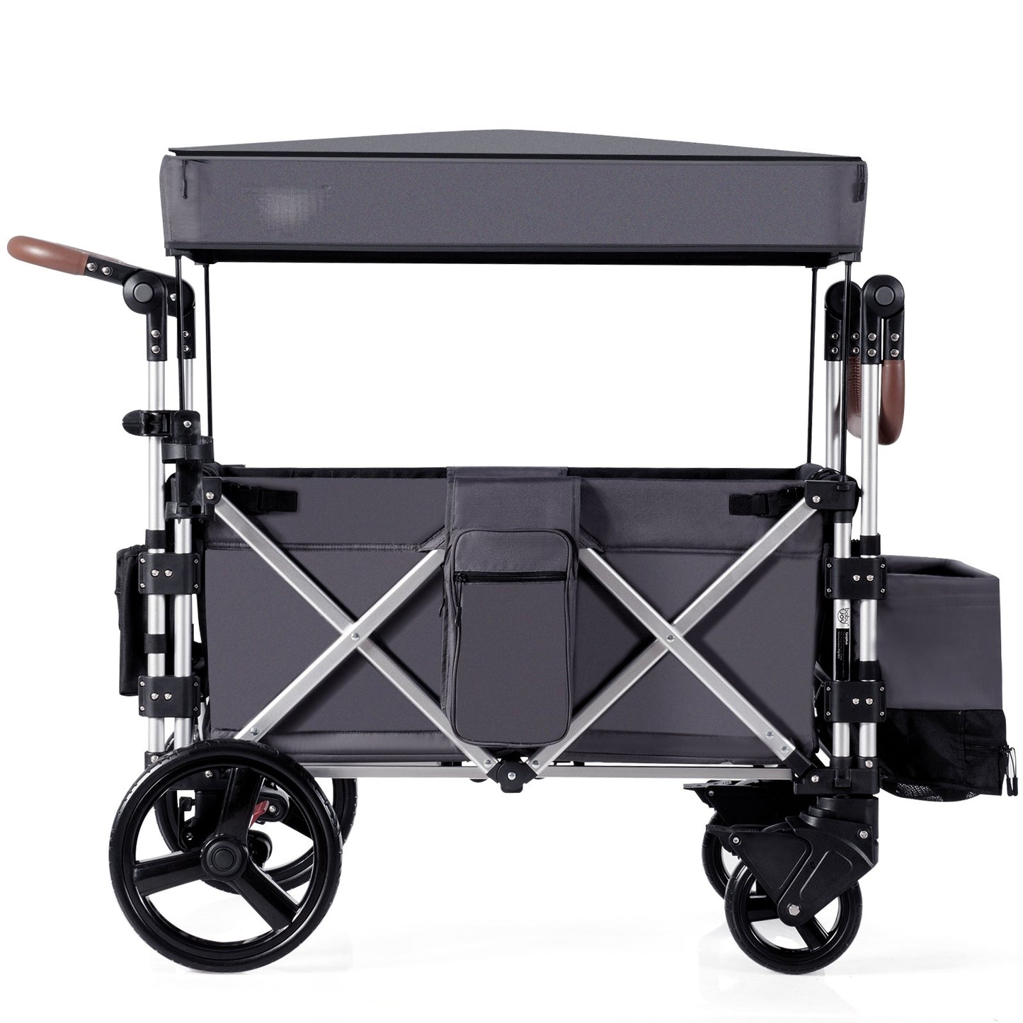 Twin Baby Double Stroller Wagon Push Pull Stroller-Black