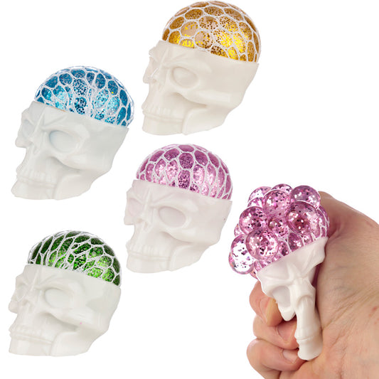 Squeezy Fidget Toy - Skull Mesh Head