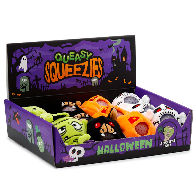 Queasy Squeezies Fidget Toy - Spooky Monster, Ghost, Bat, Pumpkin