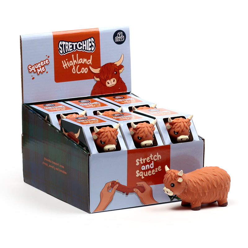 Stretchy Highland Coo Cow Toy